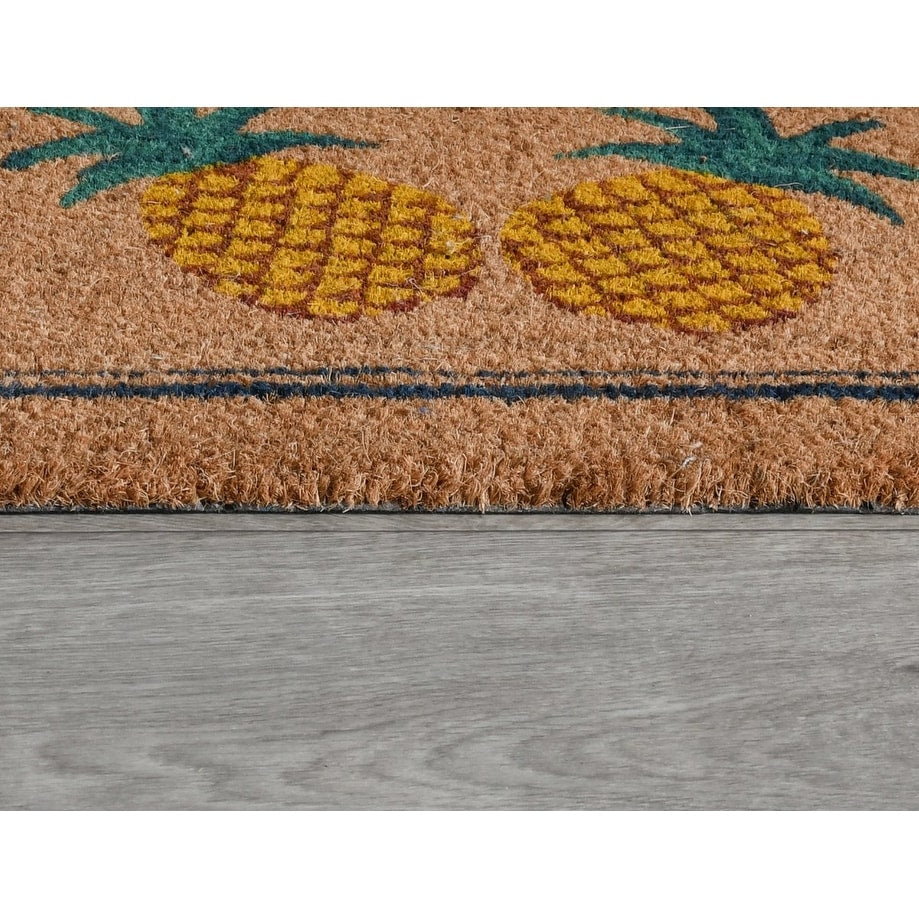 Pineapples 24x36 Coir Doormat by Kosas Home