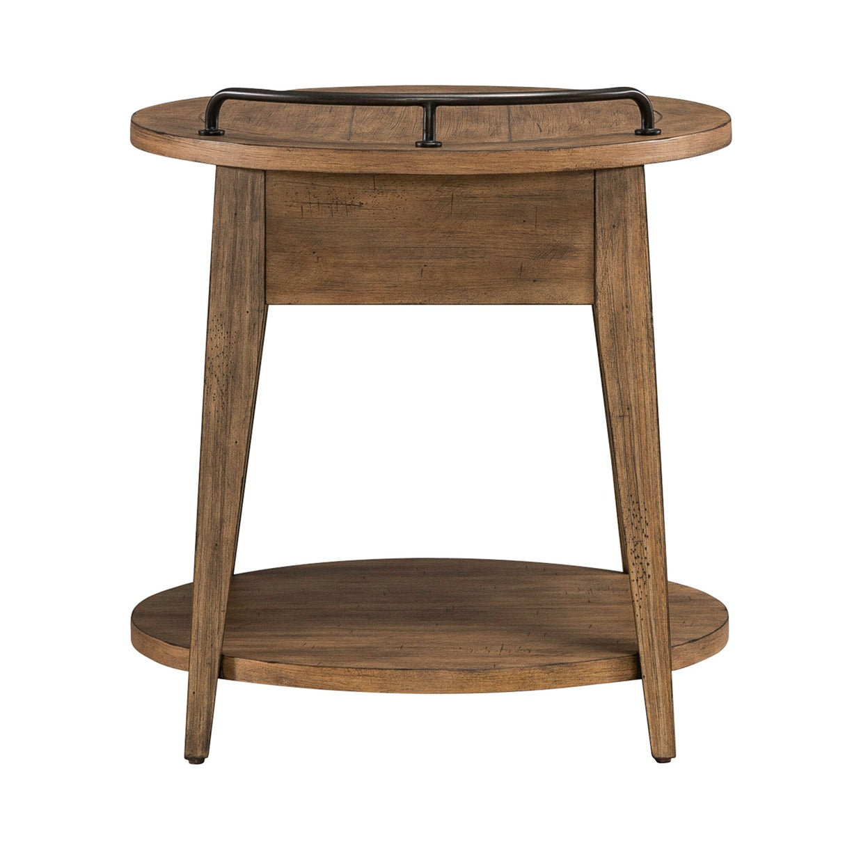 Pinebrook Ridge Weathered Toffee Round End Table
