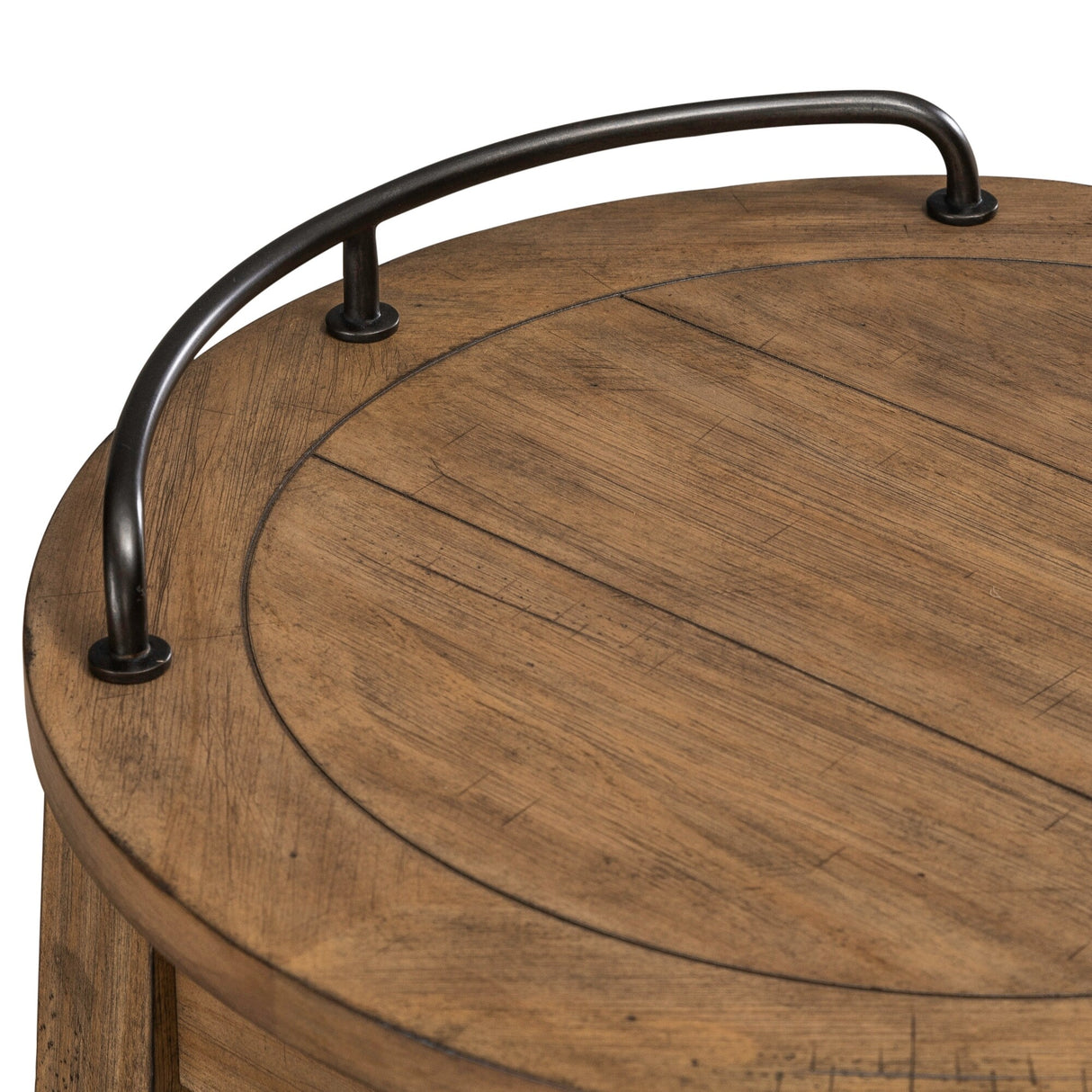 Pinebrook Ridge Weathered Toffee Round End Table