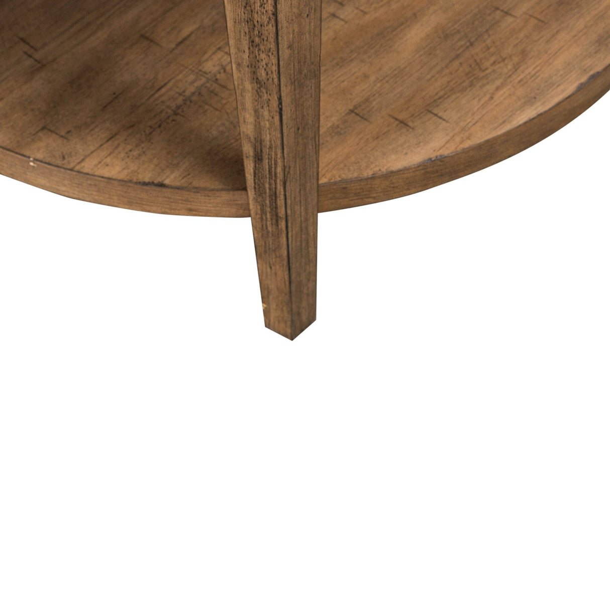 Pinebrook Ridge Weathered Toffee Round End Table