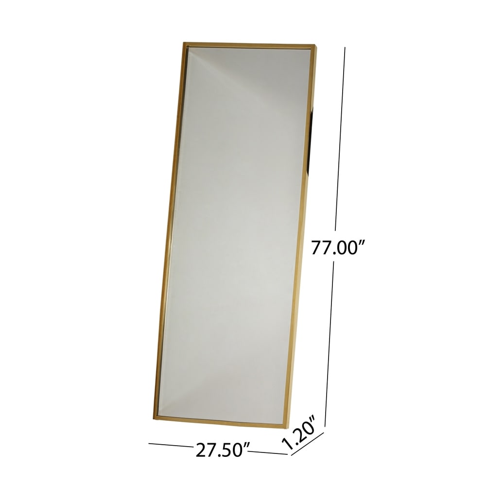 Pinefield Modern Rectangular Standing Mirror by Christopher Knight Home - Mirror, Gold