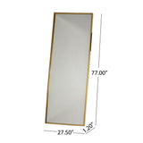 Pinefield Modern Rectangular Standing Mirror by Christopher Knight Home - Mirror, Gold