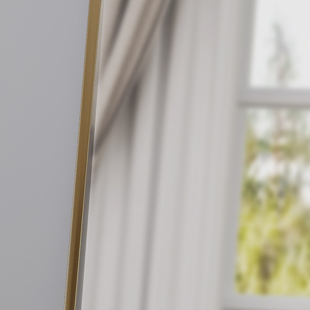 Pinefield Modern Rectangular Standing Mirror by Christopher Knight Home - Mirror, Gold