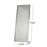 Pinefield Modern Rectangular Standing Mirror by Christopher Knight Home - Mirror, Stainless