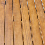 Pines Outdoor 5 Piece Acacia Wood Dining Set with Cushions by Christopher Knight Home