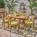 Pines Outdoor 7 Piece Acacia Wood Dining Set by Christopher Knight Home