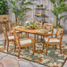 Pines Outdoor 7 Piece Acacia Wood Dining Set by Christopher Knight Home