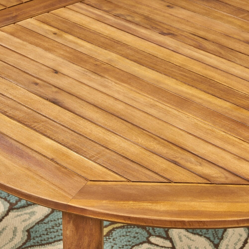 Pines Outdoor 7 Piece Acacia Wood Dining Set by Christopher Knight Home