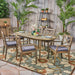 Pines Outdoor 7 Piece Acacia Wood Dining Set by Christopher Knight Home
