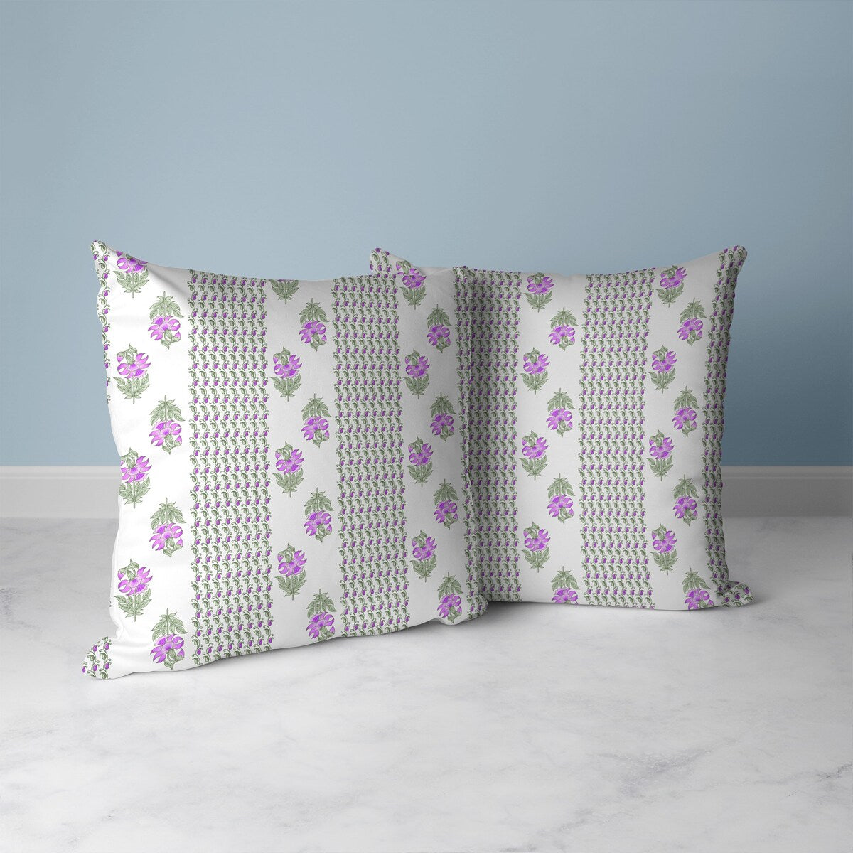 Pink And Green Anemone Artistry Faux Suede Throw Pillow