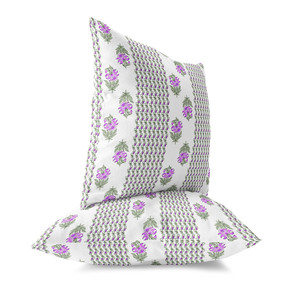 Pink And Green Anemone Artistry Faux Suede Throw Pillow