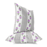 Pink And Green Anemone Artistry Faux Suede Throw Pillow
