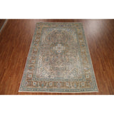 Pink Distressed Tabriz Persian Rug Hand-knotted Vintage Wool Carpet - 8'1" x 11'3"