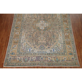 Pink Distressed Tabriz Persian Rug Hand-knotted Vintage Wool Carpet - 8'1" x 11'3"