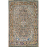 Pink Distressed Tabriz Persian Rug Hand-knotted Vintage Wool Carpet - 8'1" x 11'3"