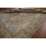 Pink Distressed Tabriz Persian Rug Hand-knotted Vintage Wool Carpet - 8'1" x 11'3"
