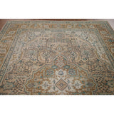 Pink Distressed Tabriz Persian Rug Hand-knotted Vintage Wool Carpet - 8'1" x 11'3"