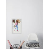 'Pink Fashionistas' Framed Painting Print - Multi-Color