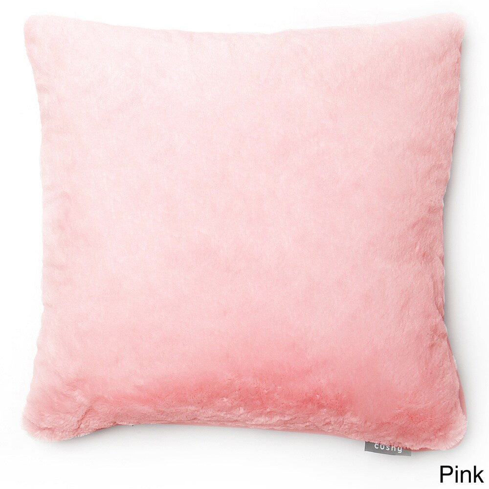 Aurora Home Faux Mink 12x12-inch Decorative Pillows (Set of 2)