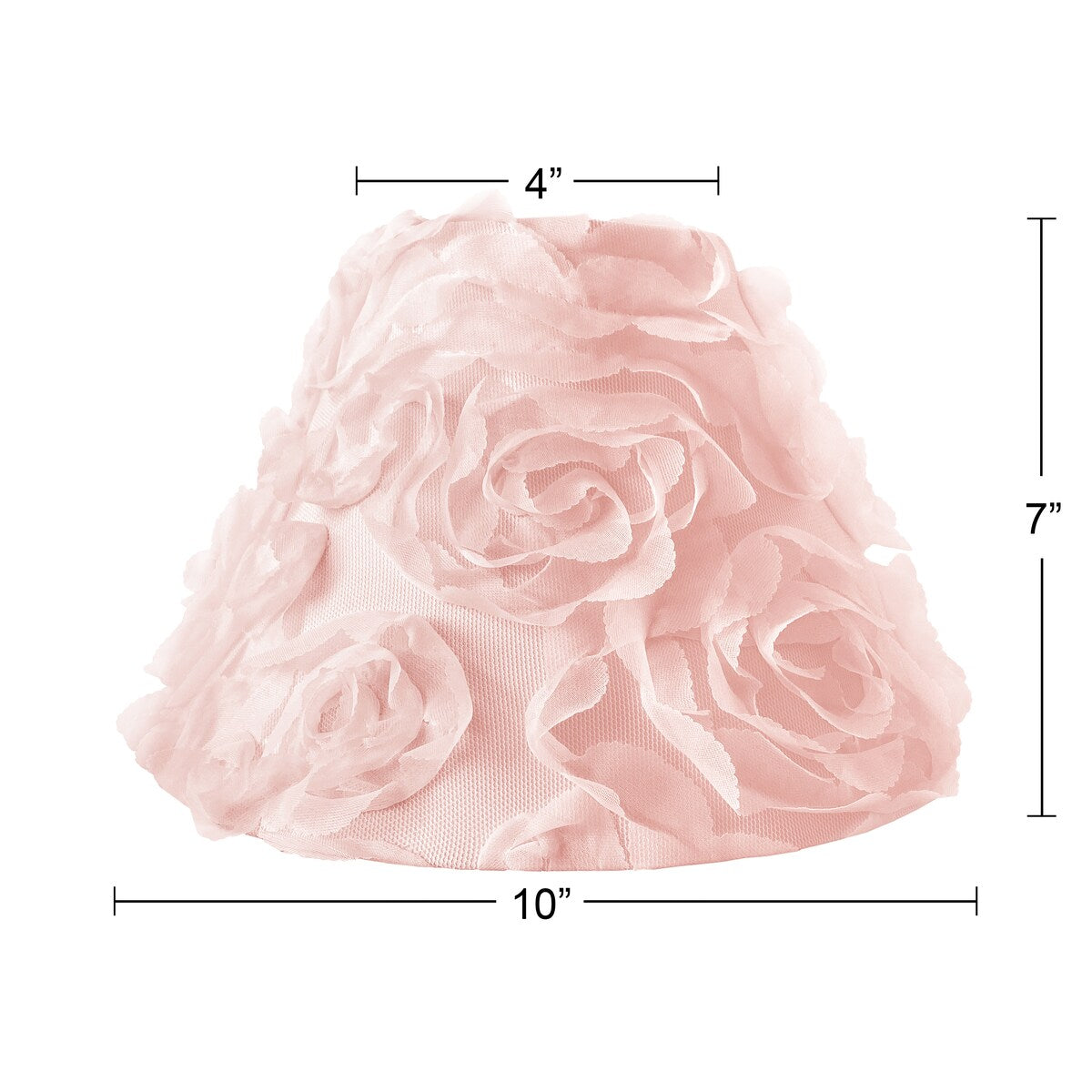 Pink Floral Rose Lamp Shade - Solid Light Blush Flower Luxurious Elegant Princess Vintage Boho Shabby Chic Luxury Glam Roses