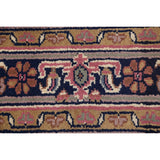 Pink Geometric Kashan Oriental Area Rug Wool Handmade Carpet - 6'4" x 9'9"