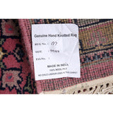 Pink Geometric Kashan Oriental Area Rug Wool Handmade Carpet - 6'4" x 9'9"