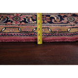 Pink Geometric Kashan Oriental Area Rug Wool Handmade Carpet - 6'4" x 9'9"