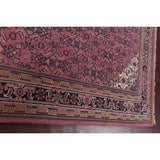 Pink Geometric Kashan Oriental Area Rug Wool Handmade Carpet - 6'4" x 9'9"