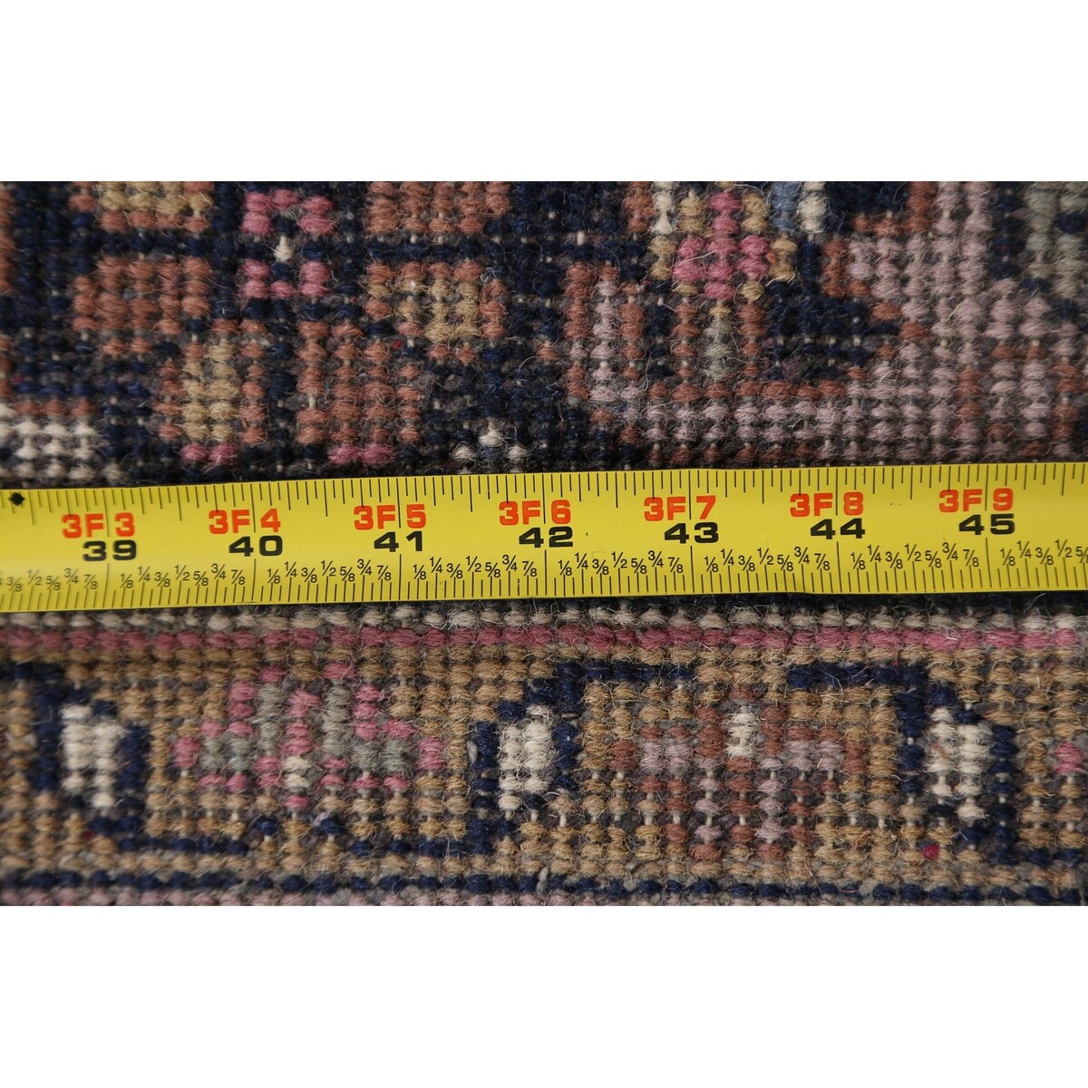 Pink Geometric Kashan Oriental Area Rug Wool Handmade Carpet - 6'4" x 9'9"