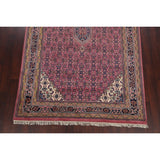 Pink Geometric Kashan Oriental Area Rug Wool Handmade Carpet - 6'4" x 9'9"