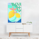 Pink Lemonade Digital Abstract Floral Botanical Art Print/Poster