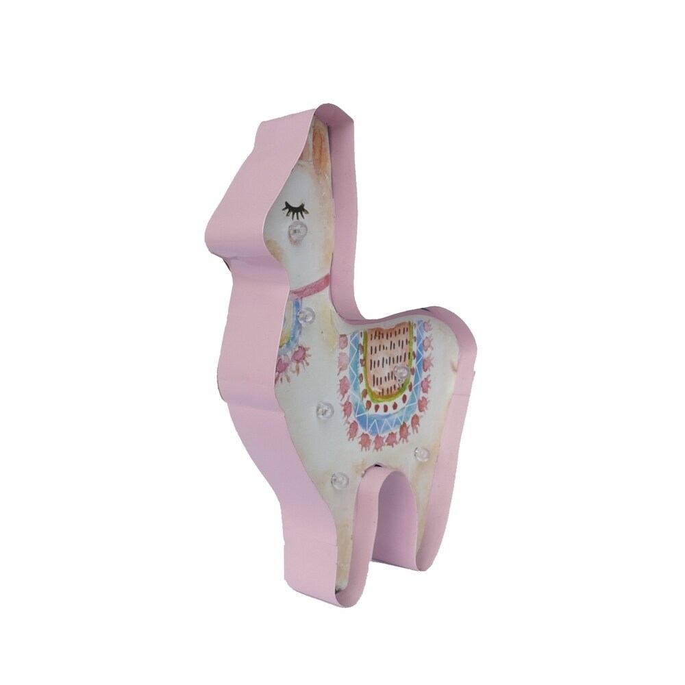 Pink Llama LED Night Light for Kids