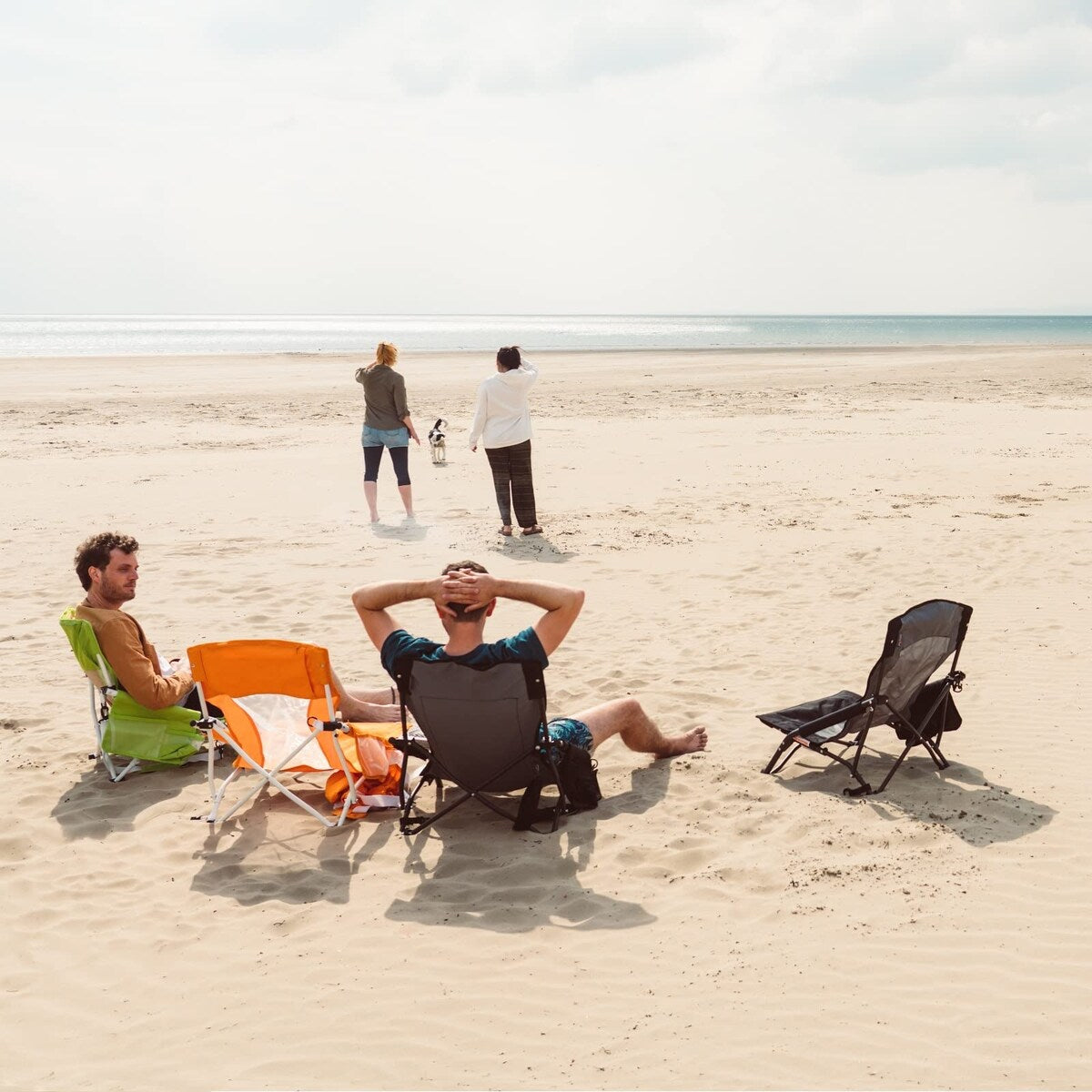 Pink Low Folding Beach Chairs for Outdoor Sand Concert Travel