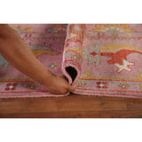Pink Oushak Area Rug Handmade Oriental Wool Carpet - 9'1"x 11'9"