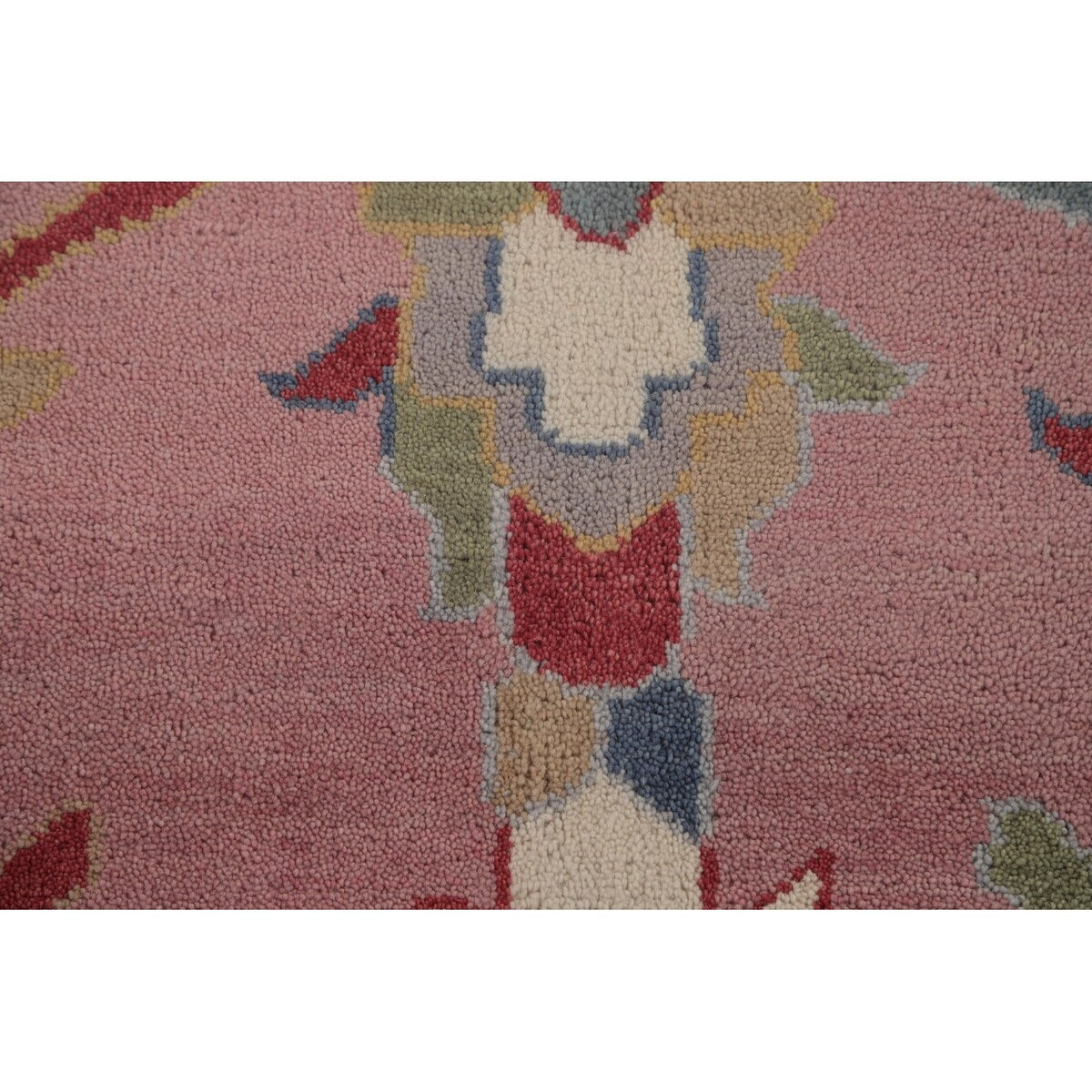 Pink Oushak Indian Area Rug Handmade Bedroom Wool Carpet - 9'0"x 11'10"