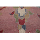 Pink Oushak Indian Area Rug Handmade Bedroom Wool Carpet - 9'0"x 11'10"