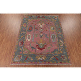 Pink Oushak Indian Area Rug Handmade Bedroom Wool Carpet - 9'0"x 11'10"