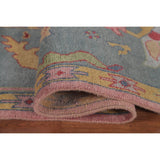Pink Oushak Indian Area Rug Handmade Bedroom Wool Carpet - 9'0"x 11'10"