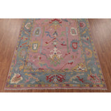 Pink Oushak Indian Area Rug Handmade Bedroom Wool Carpet - 9'0"x 11'10"