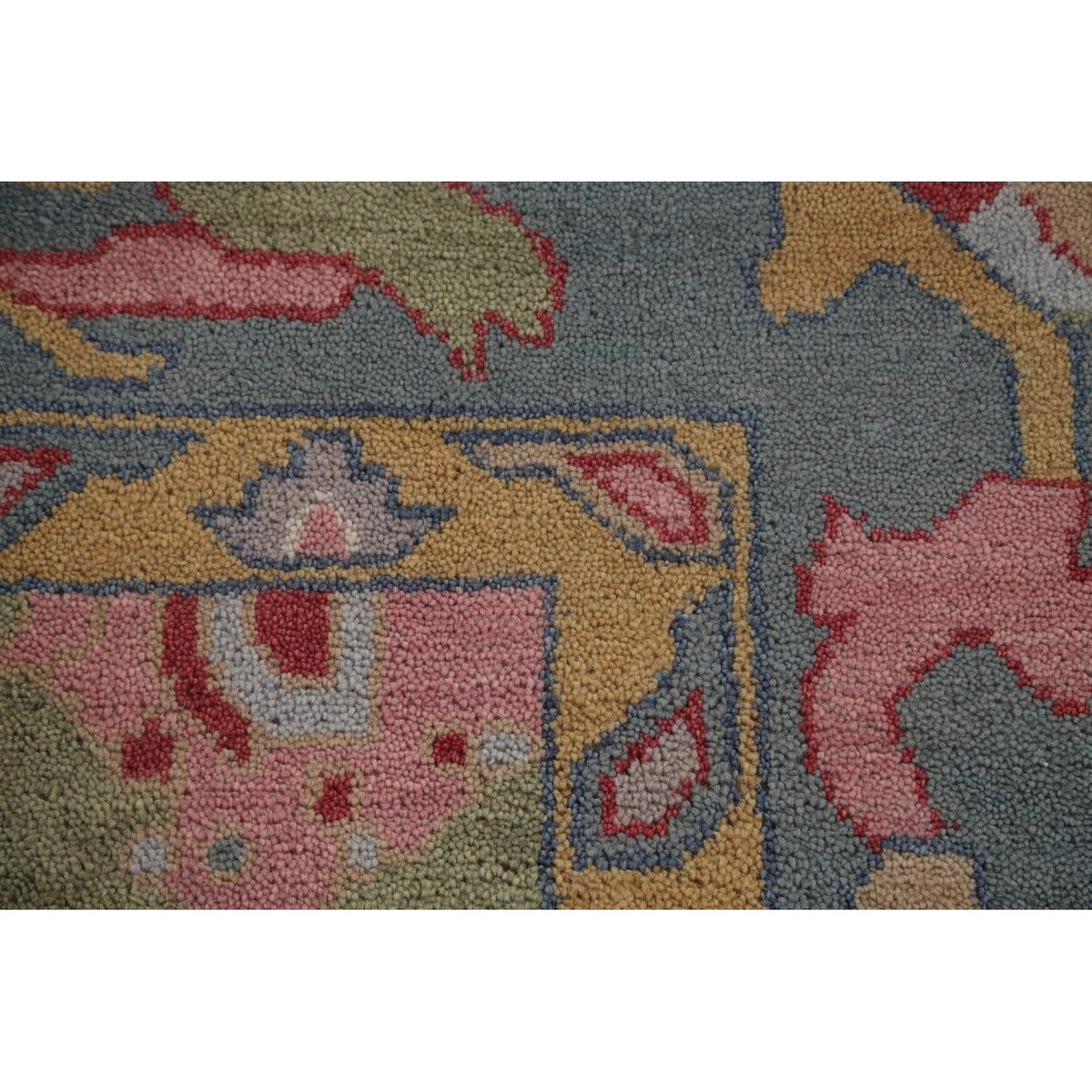 Pink Oushak Indian Area Rug Handmade Bedroom Wool Carpet - 9'0"x 11'10"