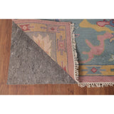 Pink Oushak Indian Area Rug Handmade Bedroom Wool Carpet - 9'0"x 11'10"