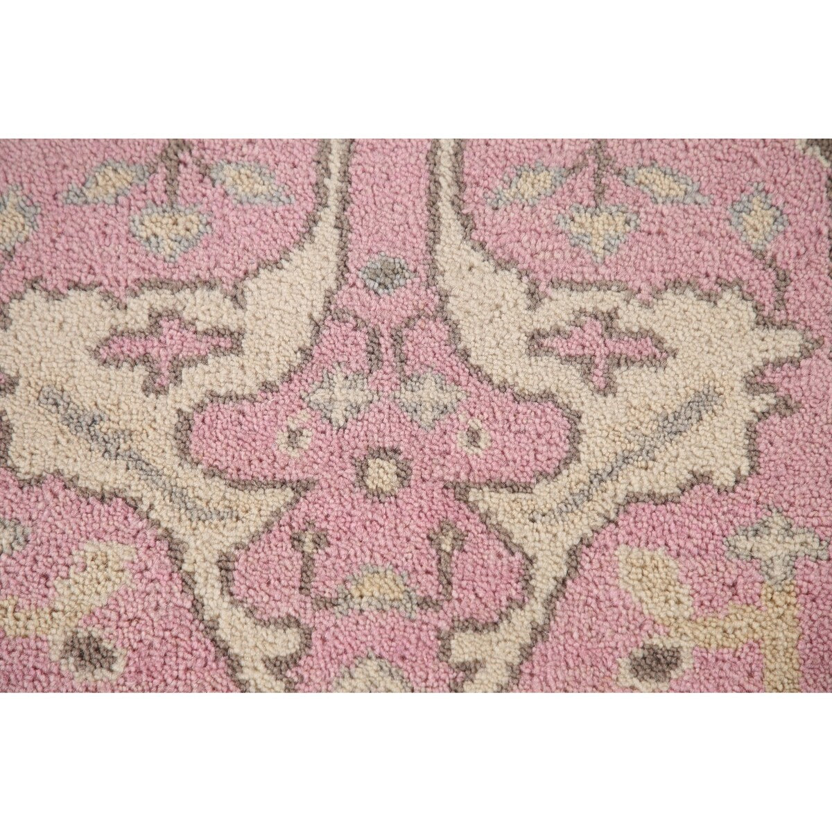 Pink Oushak Oriental Runner Rug Handmade Floral Wool Carpet - 2'7"x 9'11"