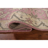 Pink Oushak Oriental Runner Rug Handmade Floral Wool Carpet - 2'7"x 9'11"