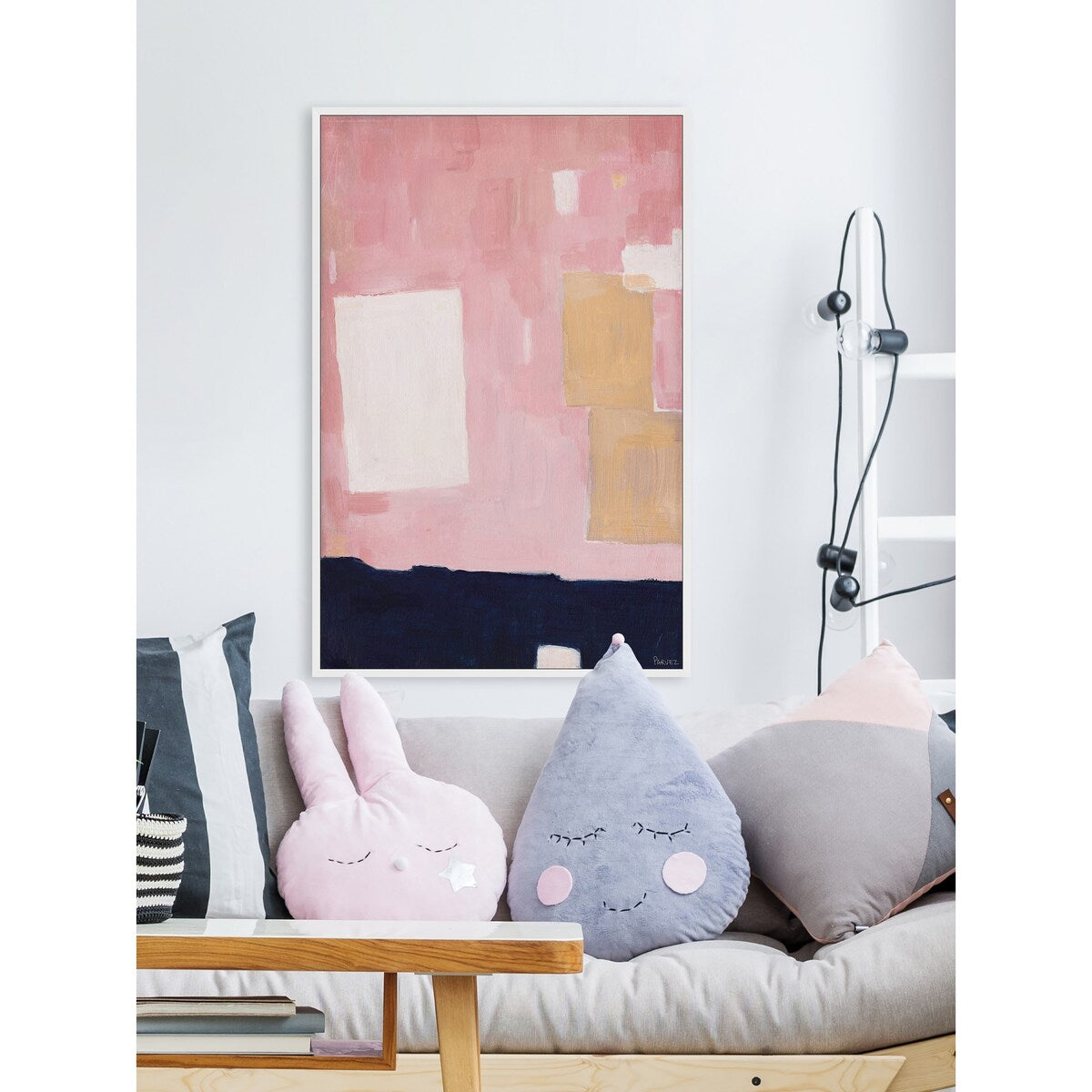 Pink Skies Floater Framed Print on Canvas