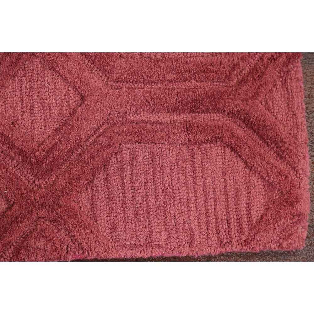 Pink Trellis Moroccan Oriental Staircase Runner Rug Hand-tufted - 2'6" x 7'10"