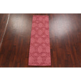Pink Trellis Moroccan Oriental Staircase Runner Rug Hand-tufted - 2'6" x 7'10"
