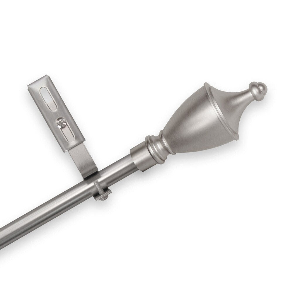 Pinnacle Adjustable Curtain Rod Set with Bishop Finial