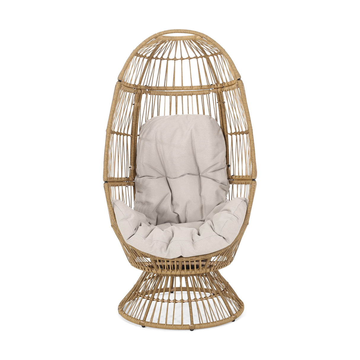 Pintan Outdoor Wicker Swivel Egg Chair by Christopher Knight Home