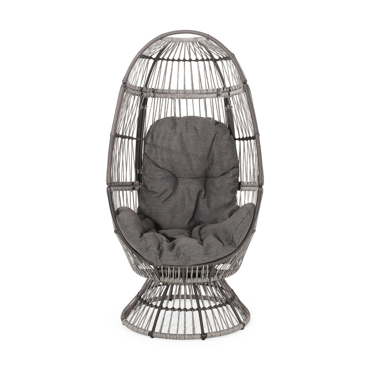 Pintan Outdoor Wicker Swivel Egg Chair by Christopher Knight Home