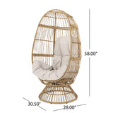 Pintan Outdoor Wicker Swivel Egg Chair by Christopher Knight Home